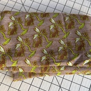 Vintage 1970s Novelty Dog/Bird Print Polyester Knit Fabric 3/4 Yard 64”
